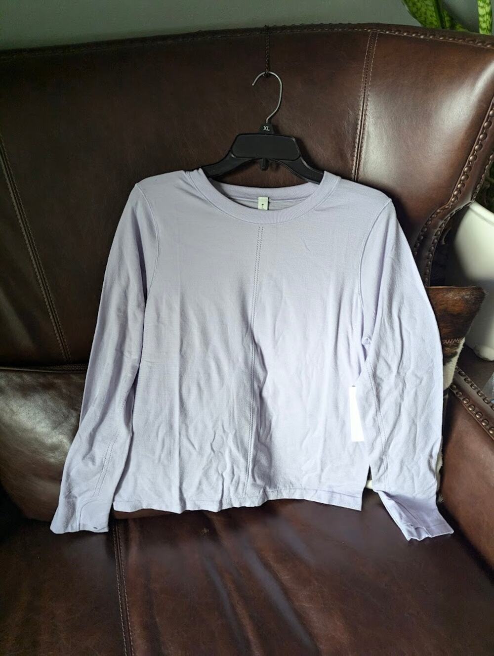 Athleta Ascent Seamless Top XL Light Purple